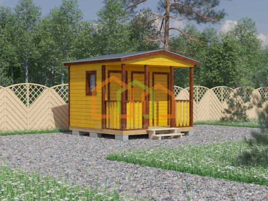 Хозблок с верандой эконом Грета-1 (ЭСС)